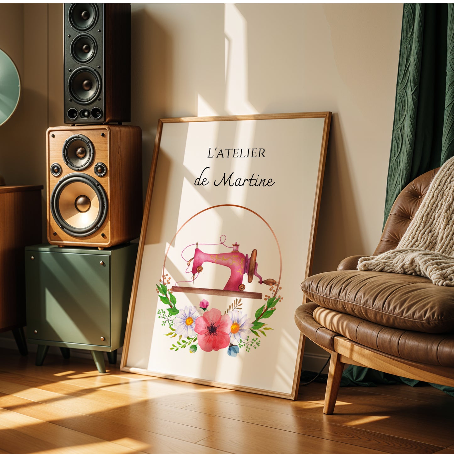 Affiche Atelier de Couture Personnalisée - Affiche couturière personnalisée - cadeau pour couturière par Le Temps des Paillettes