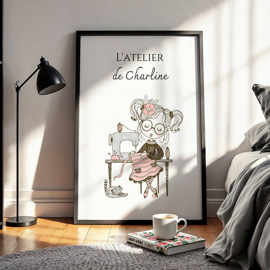 Affiche Atelier de Couture Personnalisée