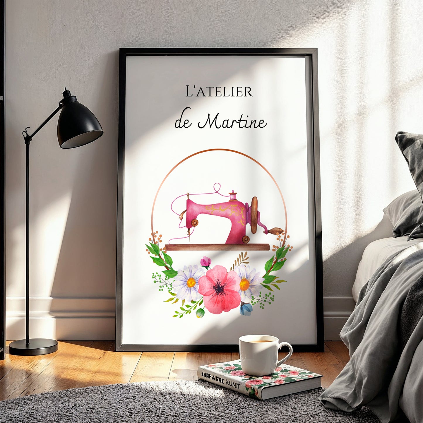 Affiche Atelier de Couture Personnalisée - Affiche couturière personnalisée - cadeau pour couturière par Le Temps des Paillettes