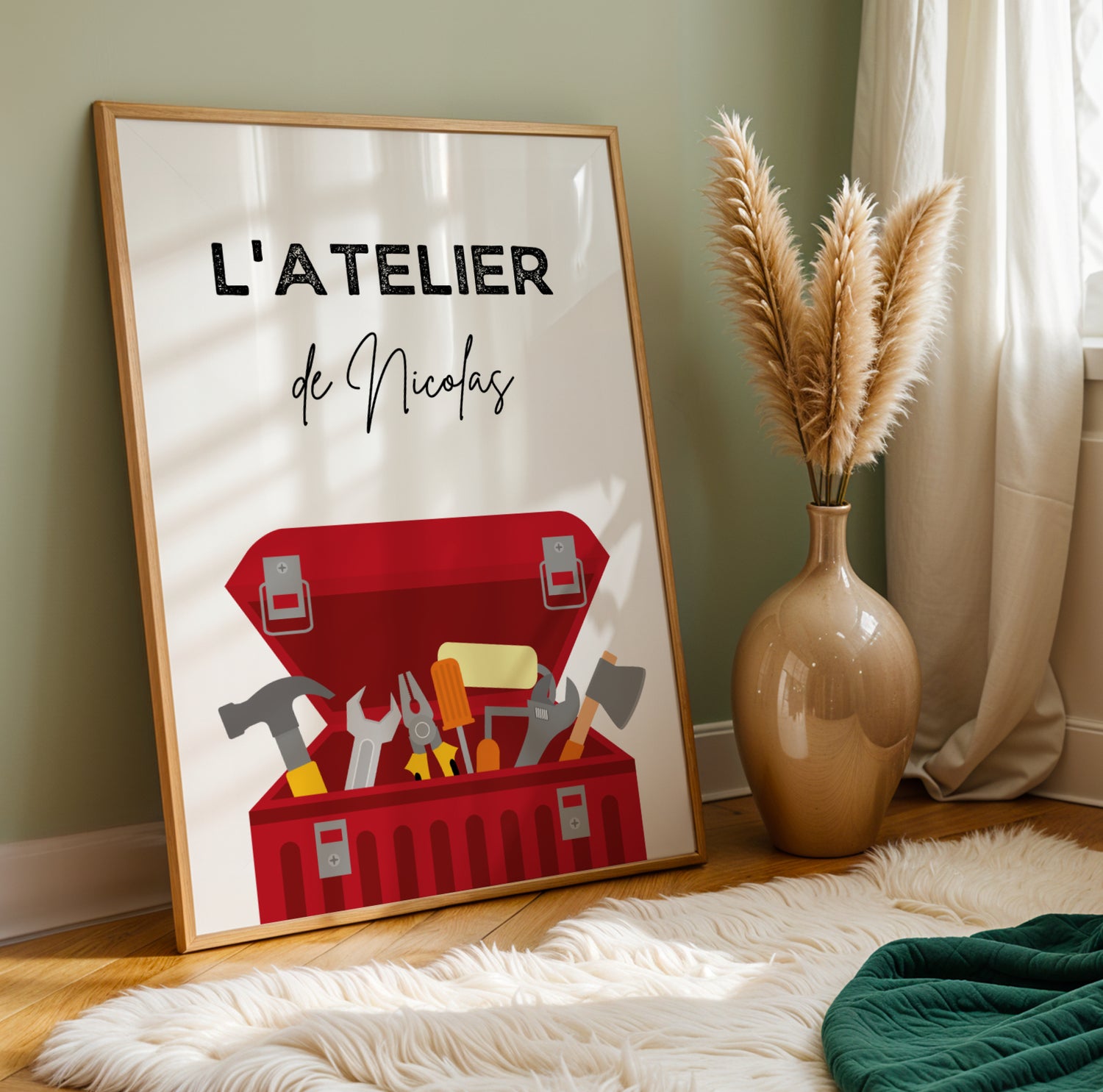 Atelier de bricolage personnalisée - Poster pour bricoleurs par Le Temps des Paillettes - Image 1