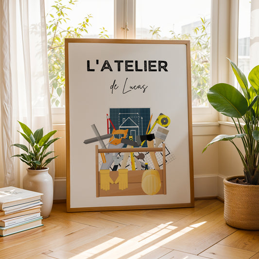 Affiche Atelier de bricolage personnalisée - Poster pour bricoleurs