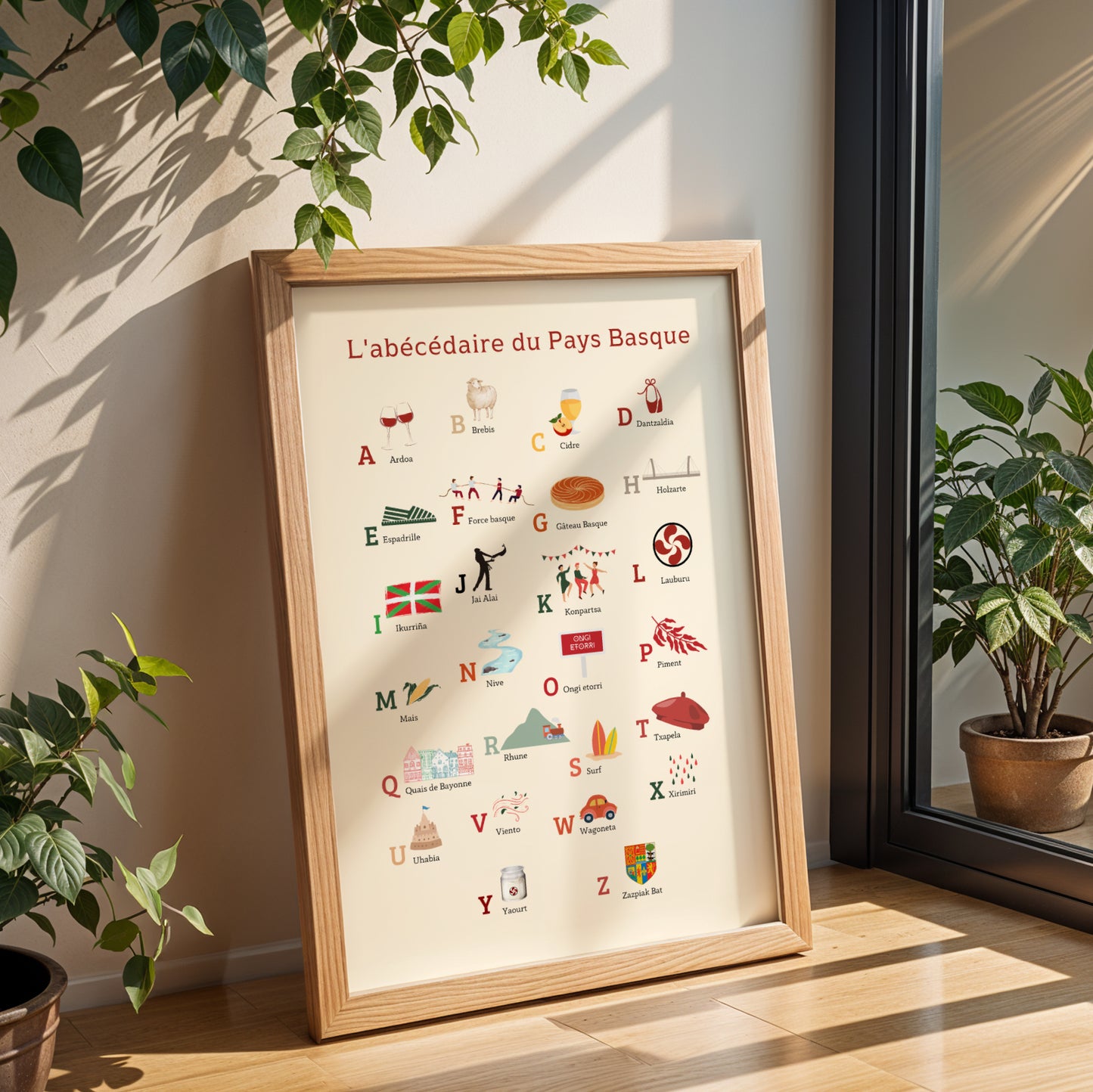 affiche abécédaire Pays Basque design artistique déco intérieure