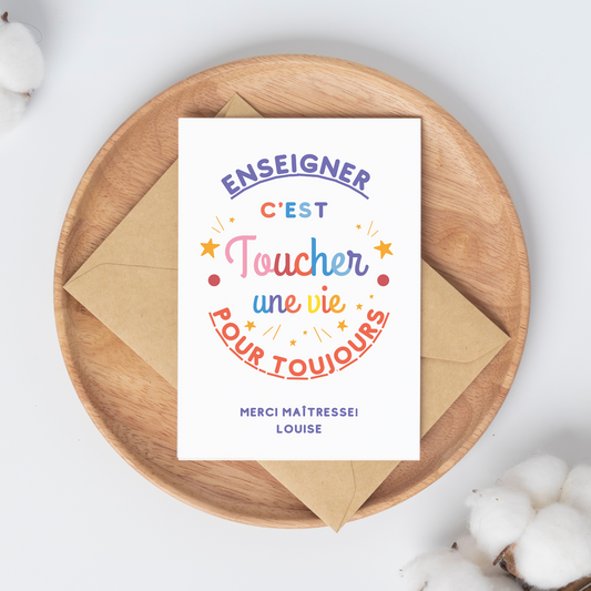 Affiche maitresse - Cadeau maitresse/maitre - Cadeau fin d'année par Le Temps des Paillettes - Le Temps des Paillettes