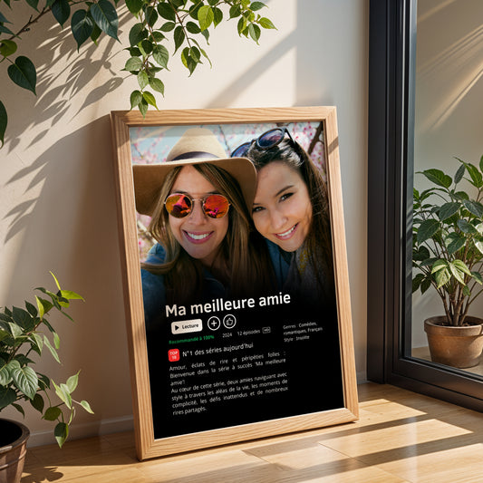 Affiche série personnalisée - Cadre pour meilleure amie - Affiche Netflix - Affiche film personnalisée  par Le Temps des Paillettes