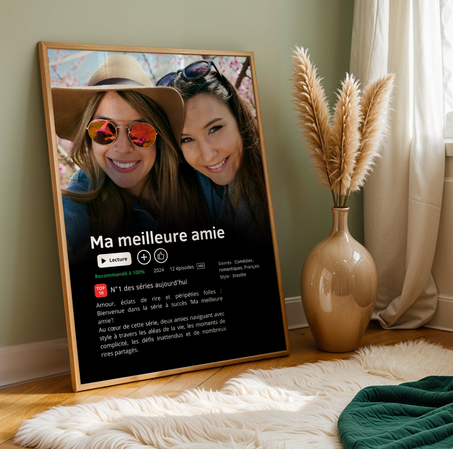 Affiche série personnalisée - Cadre pour meilleure amie - Affiche Netflix - Affiche film personnalisée  par Le Temps des Paillettes