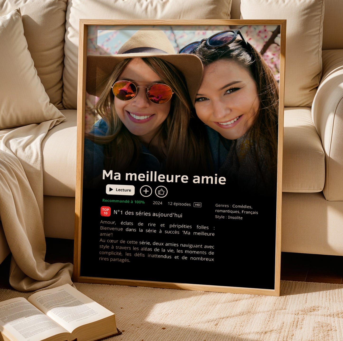 Affiche série personnalisée - Cadre pour meilleure amie - Affiche Netflix - Affiche film personnalisée  par Le Temps des Paillettes