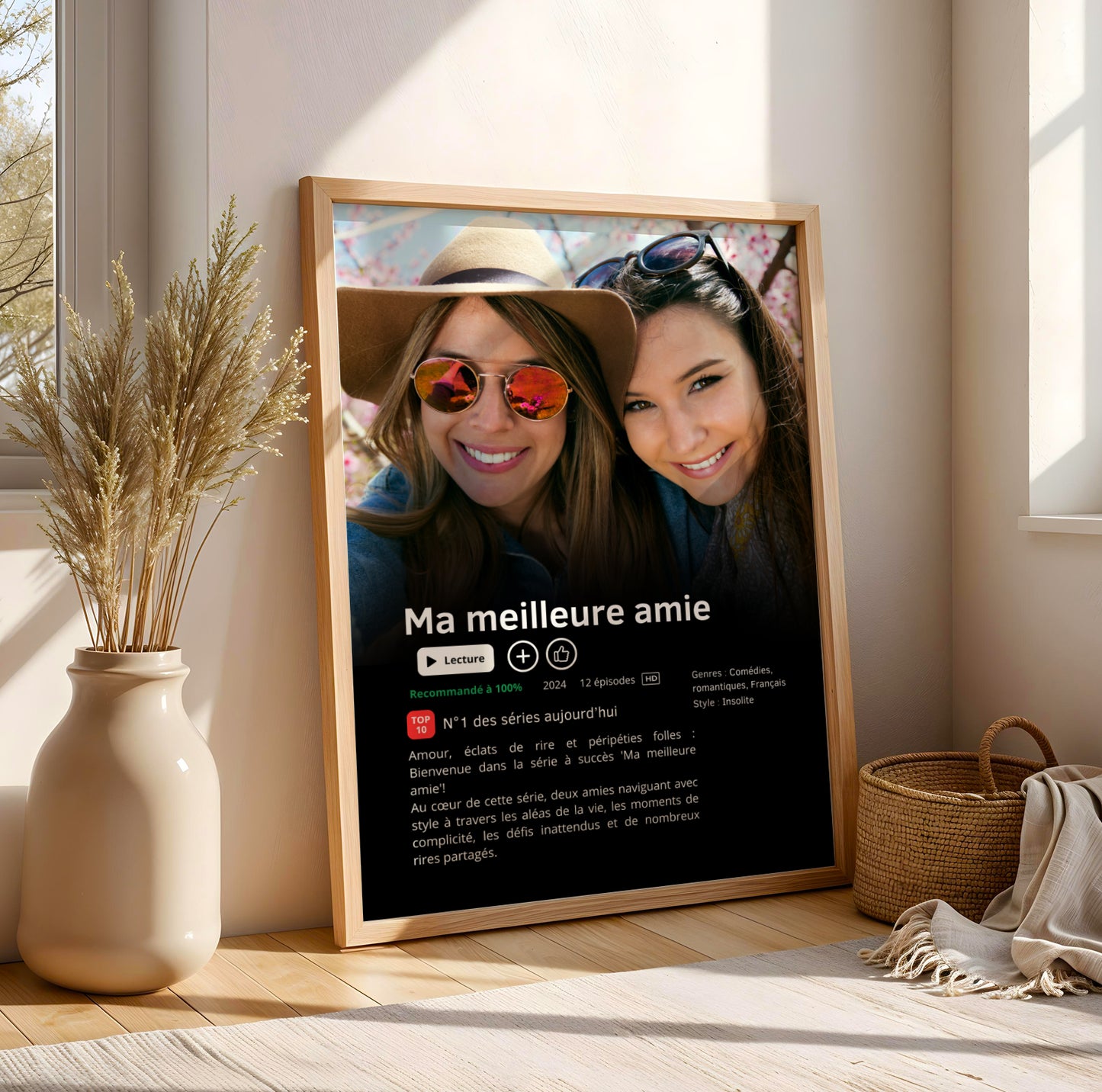 Affiche série personnalisée - Cadre pour meilleure amie - Affiche Netflix - Affiche film personnalisée  par Le Temps des Paillettes