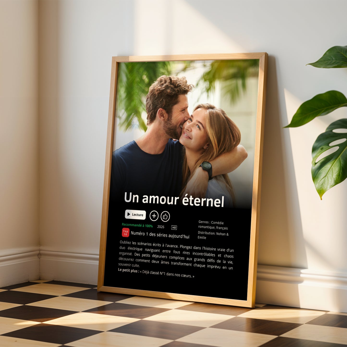 Affiche série personnalisé pour couple avec photos -  affiche Netflix - cadeau saint valentin avec photo - affiche personnalisée film  par Le Temps des Paillettes - Image 2