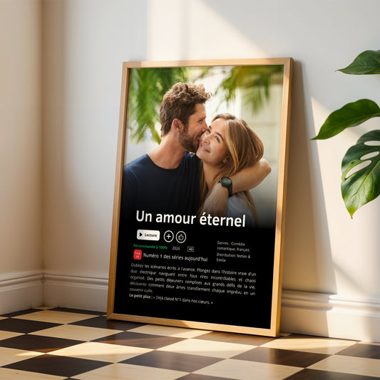 Affiche série personnalisé pour couple avec photos -  affiche Netflix - cadeau saint valentin avec photo - affiche personnalisée film  par Le Temps des Paillettes