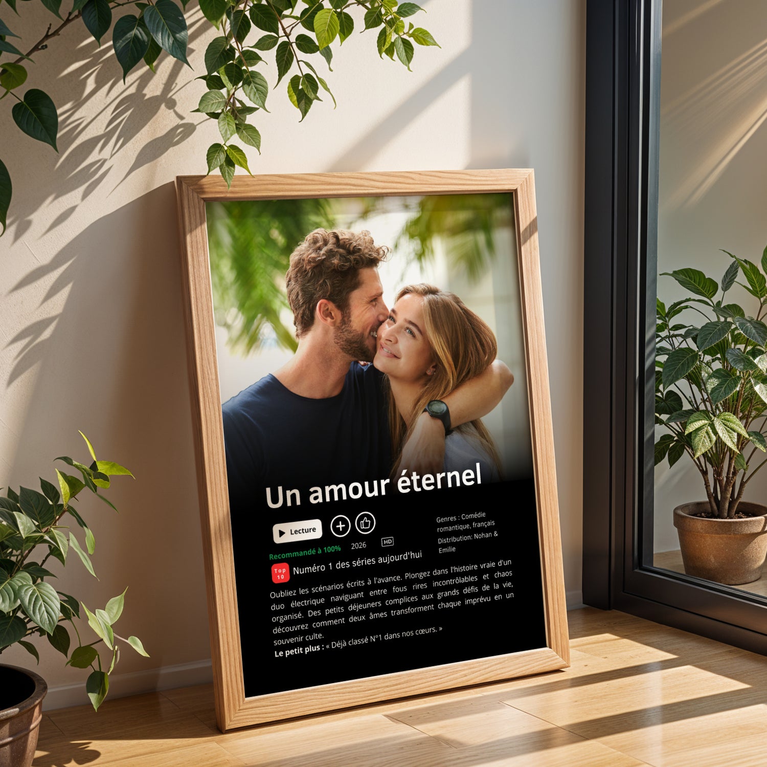 Affiche série personnalisé pour couple avec photos -  affiche Netflix - cadeau saint valentin avec photo - affiche personnalisée film  par Le Temps des Paillettes - Image 3