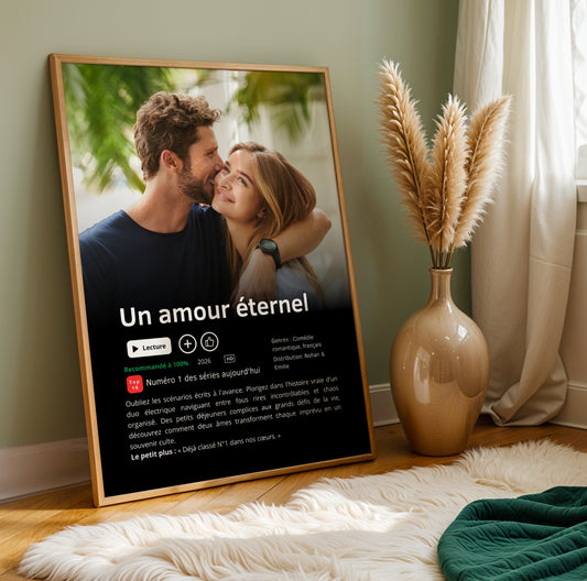 Affiche série personnalisé pour couple avec photos -  affiche Netflix - cadeau saint valentin avec photo - affiche personnalisée film  par Le Temps des Paillettes