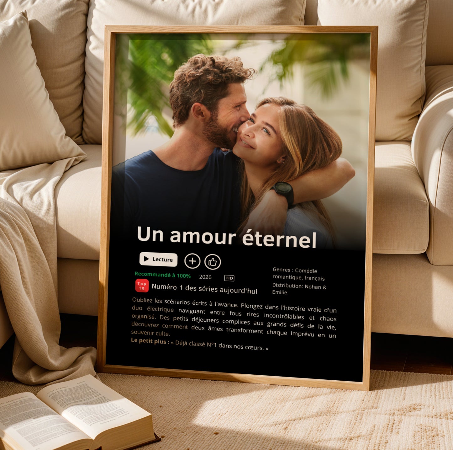 Affiche série personnalisé pour couple avec photos -  affiche Netflix - cadeau saint valentin avec photo - affiche personnalisée film  par Le Temps des Paillettes - Image 4