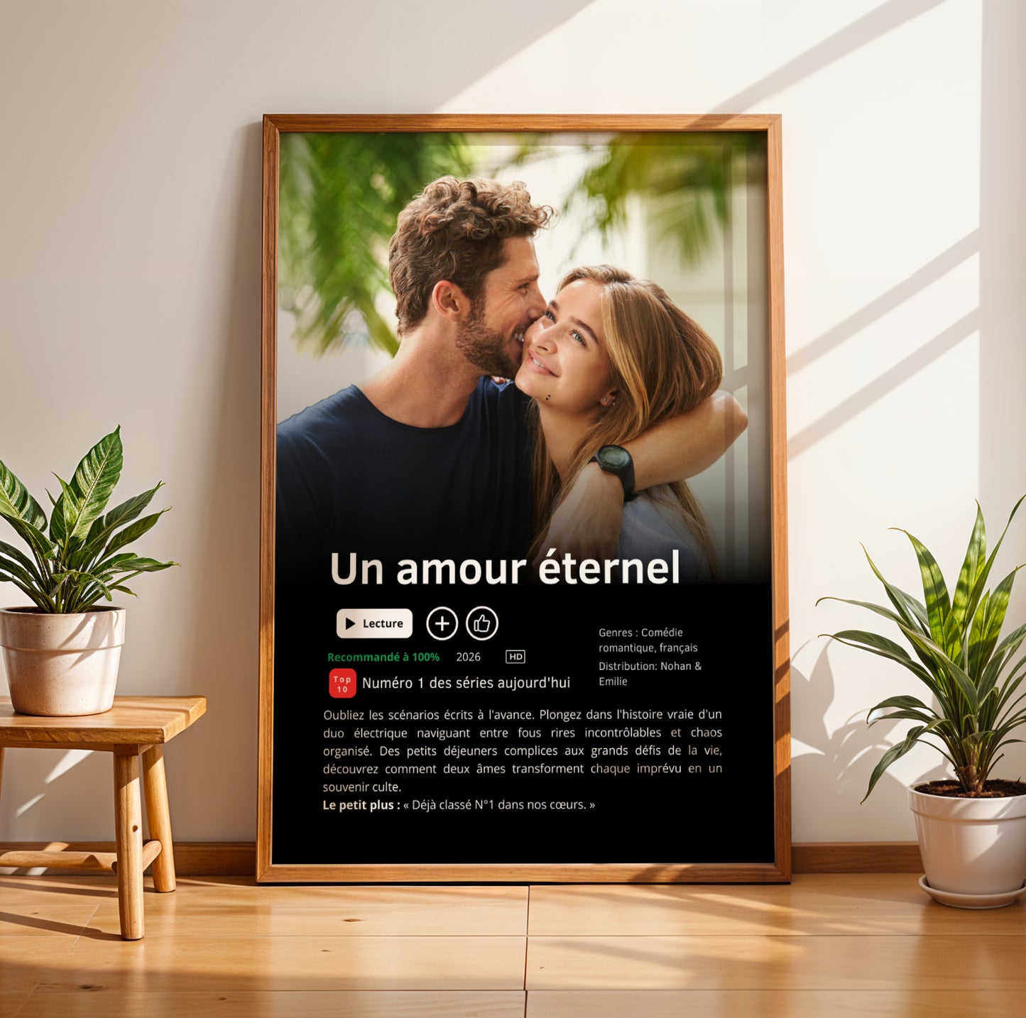 Affiche série personnalisé pour couple avec photos -  affiche Netflix - cadeau saint valentin avec photo - affiche personnalisée film  par Le Temps des Paillettes - Image 5
