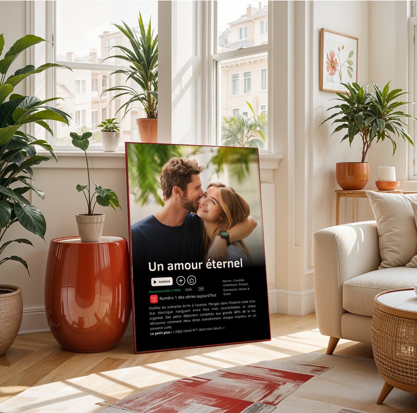 Affiche série personnalisé pour couple avec photos -  affiche Netflix - cadeau saint valentin avec photo - affiche personnalisée film  par Le Temps des Paillettes - Image 6