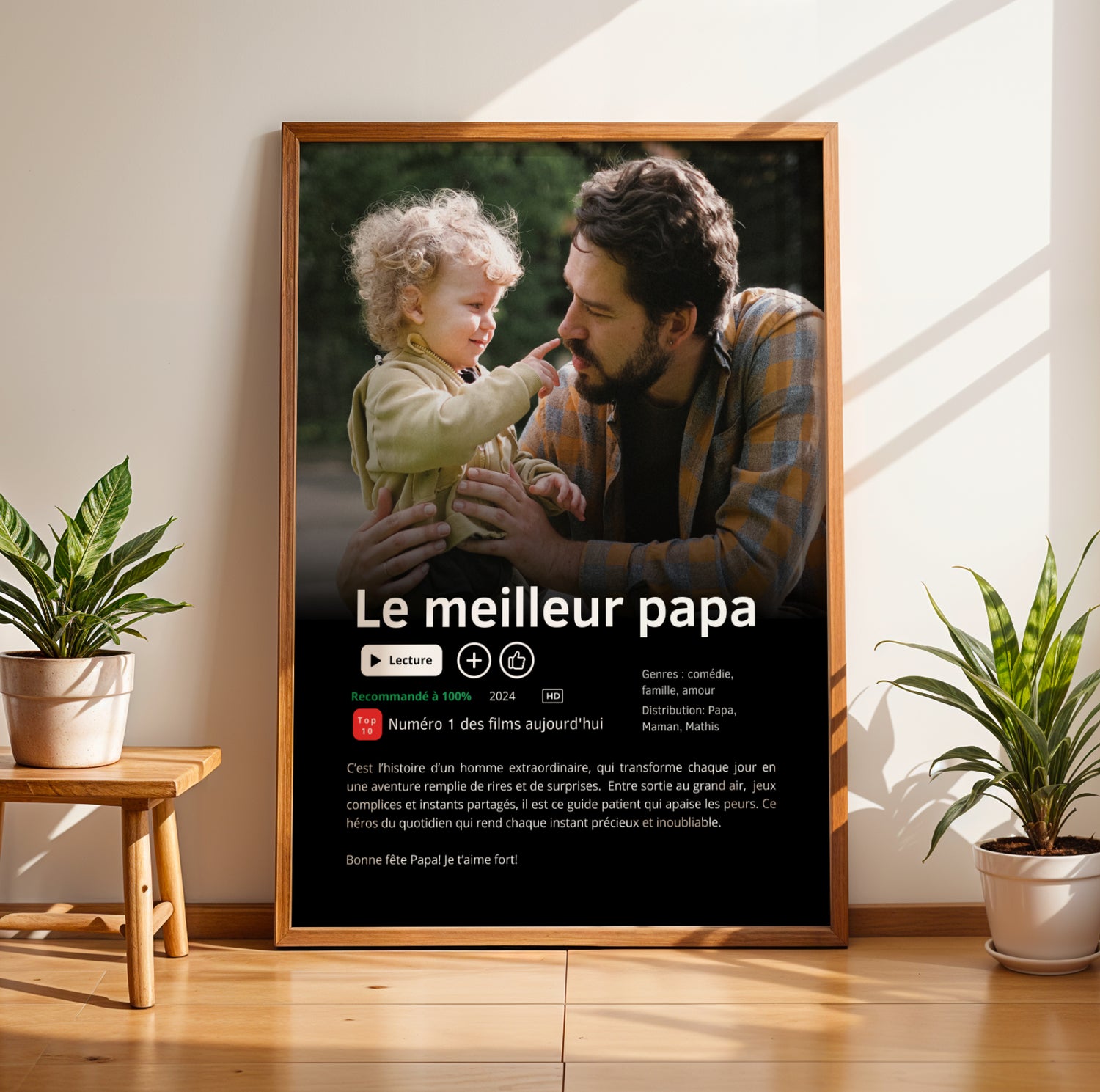 Affiche personnalisée style Netflix « Meilleur Papa du Monde » - Image 5