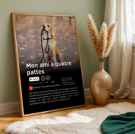 Affiche Netflix personnalisée - Chien Chat & animaux de compagnie