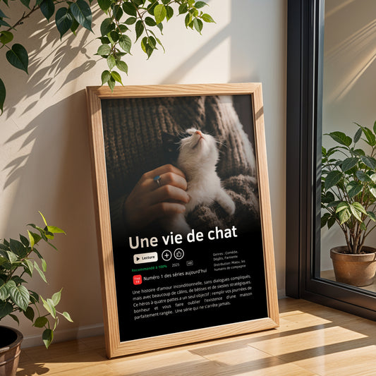 Affiche Netflix personnalisée - Chien Chat & animaux de compagnie