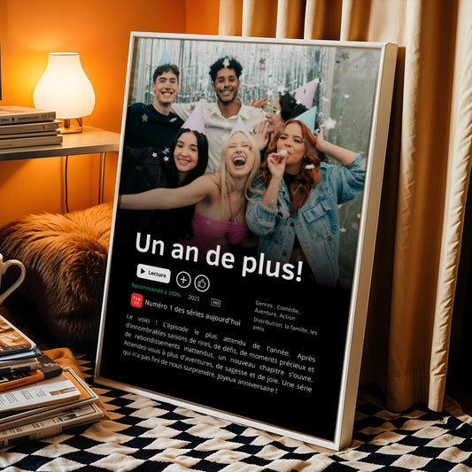 Affiche Netflix personnalisée - Joyeux anniversaire
