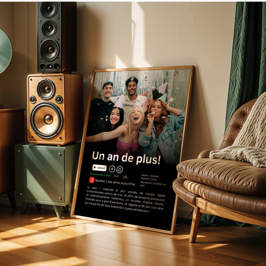 Affiche Netflix personnalisée - Joyeux anniversaire