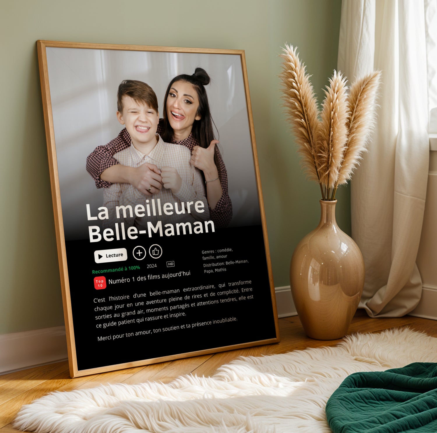 Affiche Netflix Personnalisée « Meilleure Belle-Maman du Monde » – Photo & Prénom - Image 3