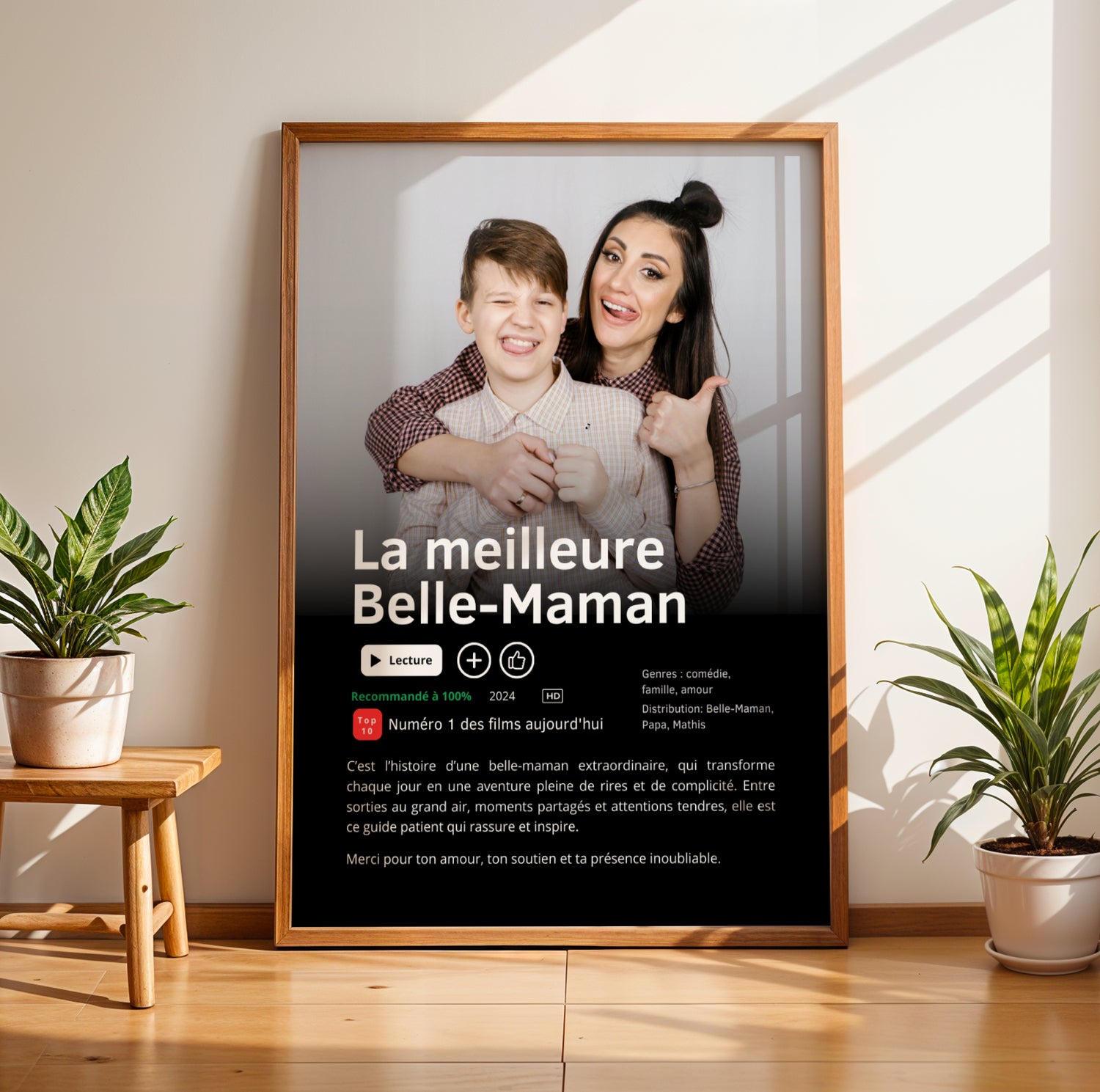 Affiche Netflix Personnalisée « Meilleure Belle-Maman du Monde » – Photo & Prénom - Image 5
