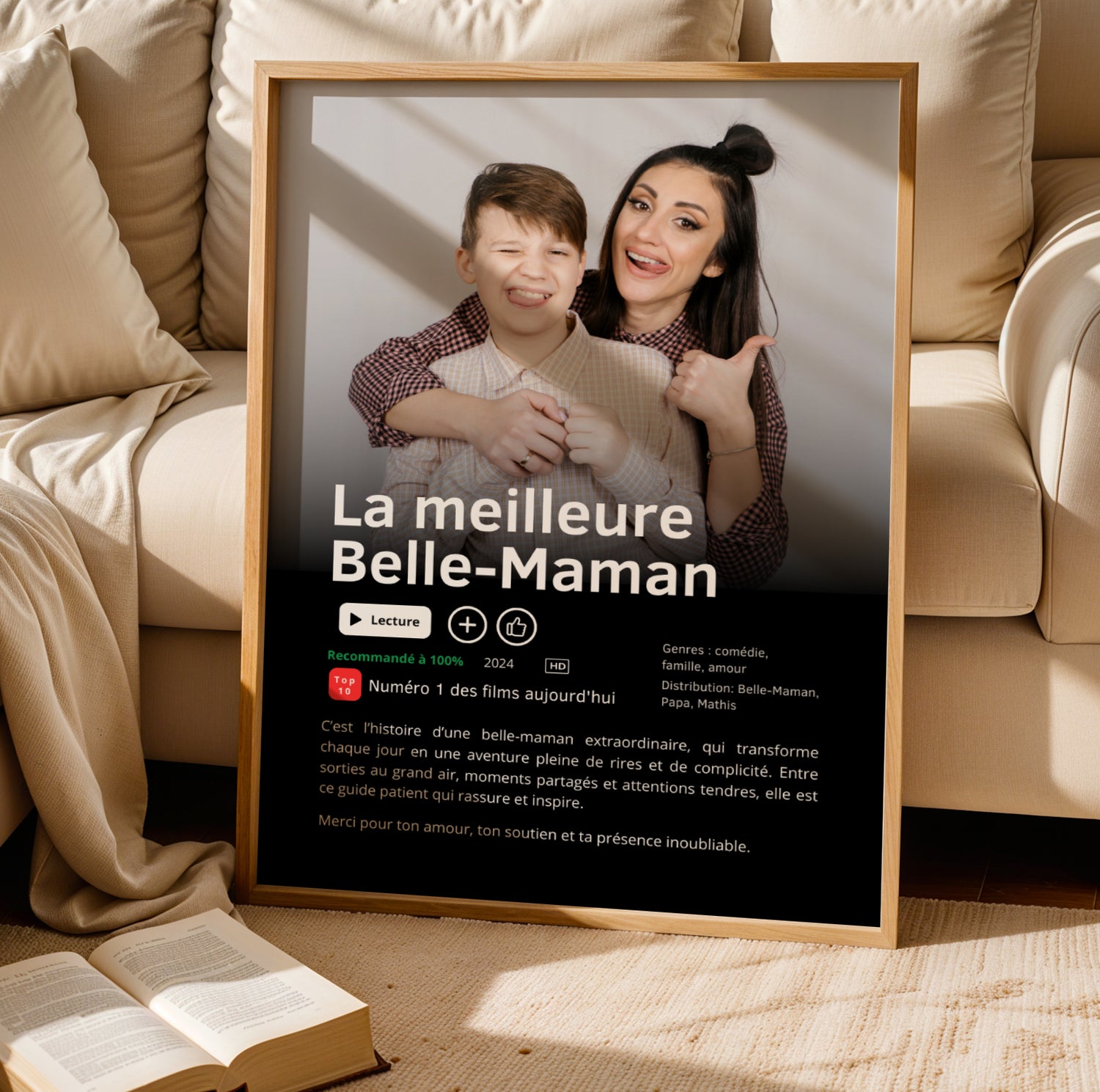 Affiche Netflix Personnalisée « Meilleure Belle-Maman du Monde » – Photo & Prénom - Image 4