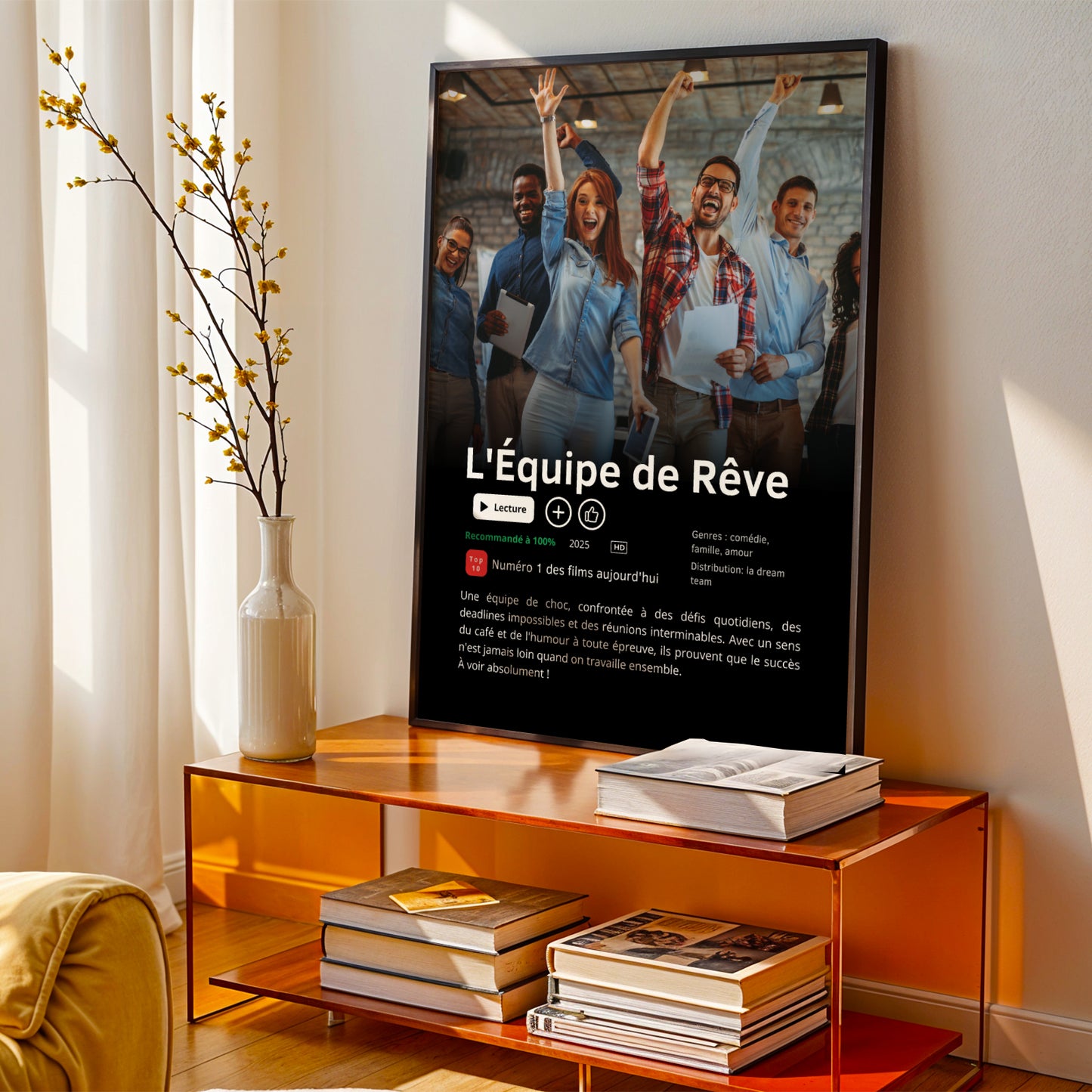 Affiche Netflix Personnalisée « L'Équipe de Rêve » pour collègue travail - Image 1