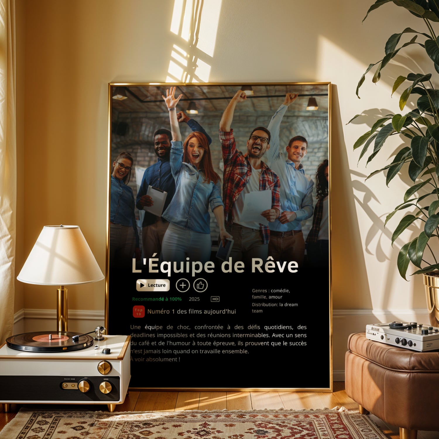 Affiche Netflix Personnalisée « L'Équipe de Rêve » pour collègue travail - Image 3