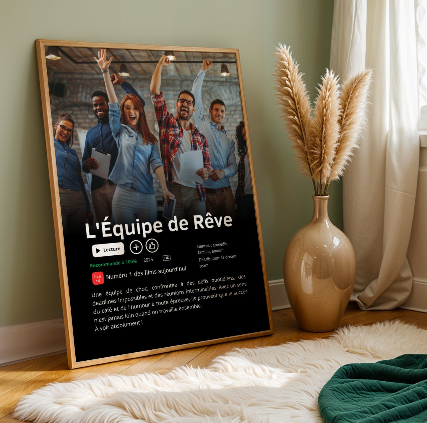 Affiche Netflix Personnalisée « L'Équipe de Rêve » pour collègue travail - Image 4