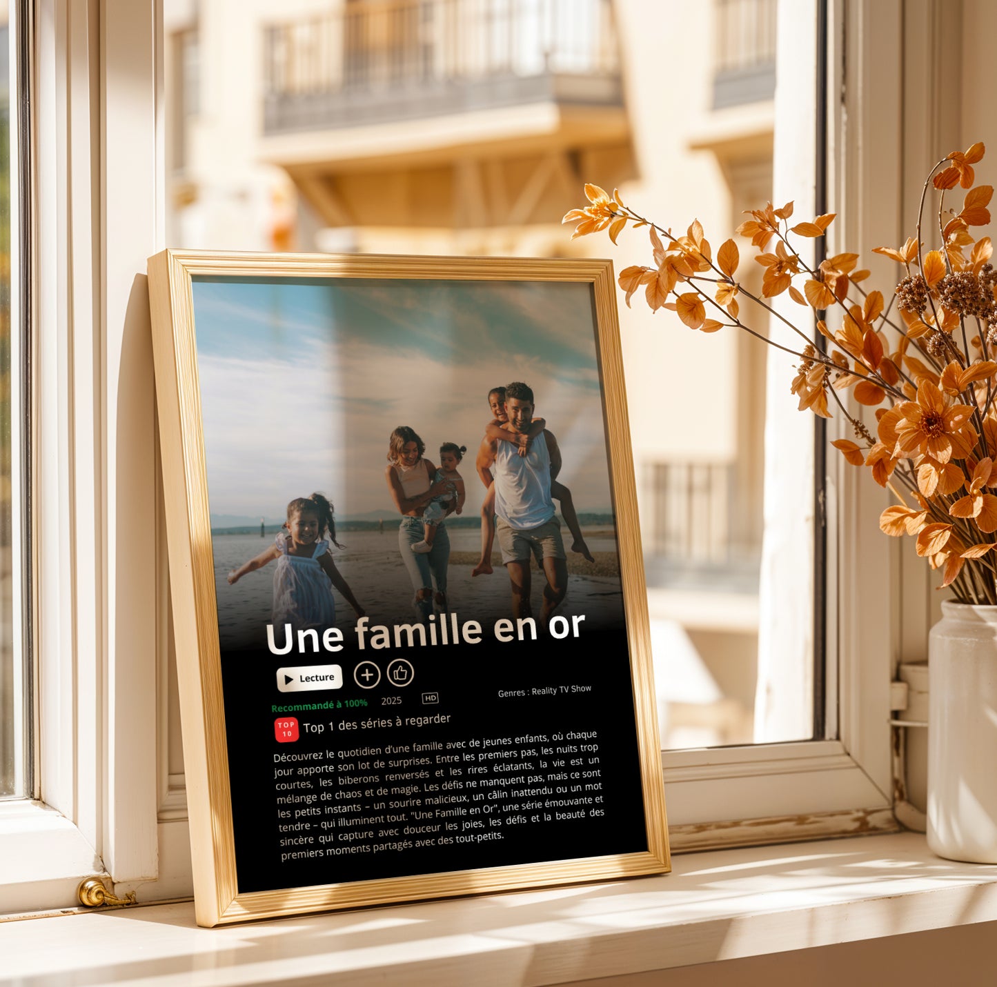 Affiche Famille Personnalisée Style Netflix avec Photo – Poster Original Cadeau Noël Anniversaire - Image 5
