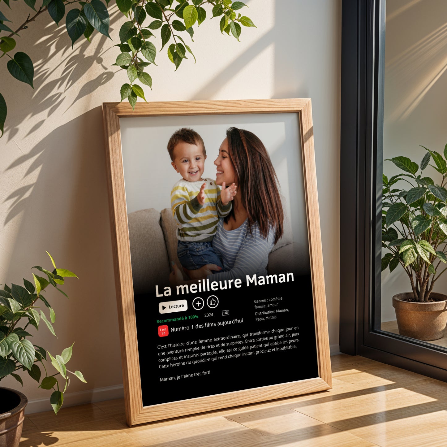 Affiche Netflix Personnalisée « Meilleure Maman du Monde » avec photo