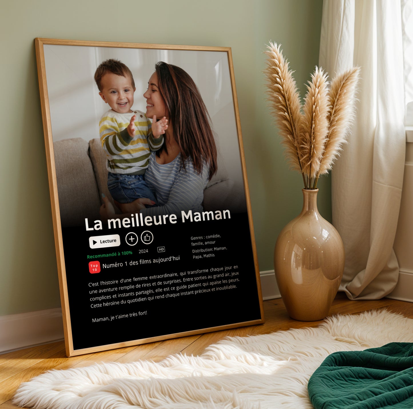 Affiche Netflix Personnalisée « Meilleure Maman du Monde » avec photo