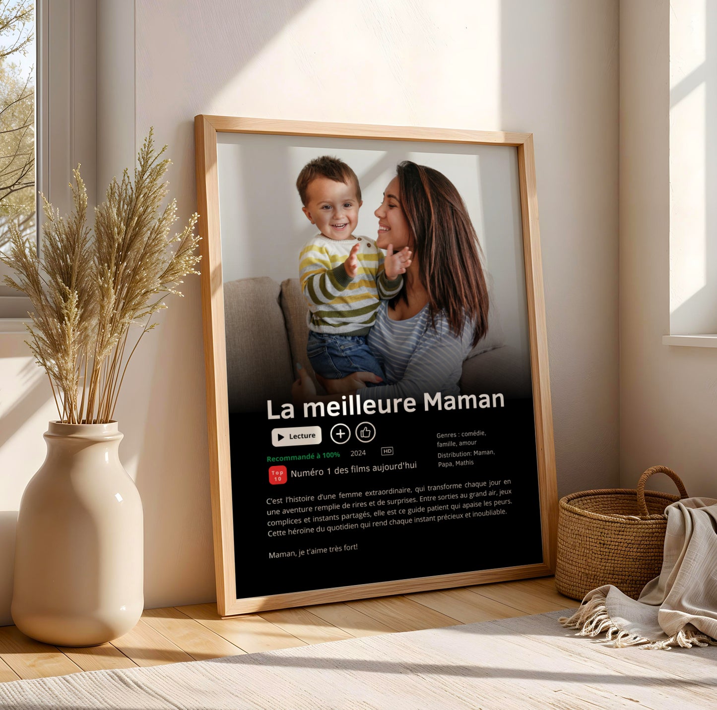 Affiche Netflix Personnalisée « Meilleure Maman du Monde » avec photo