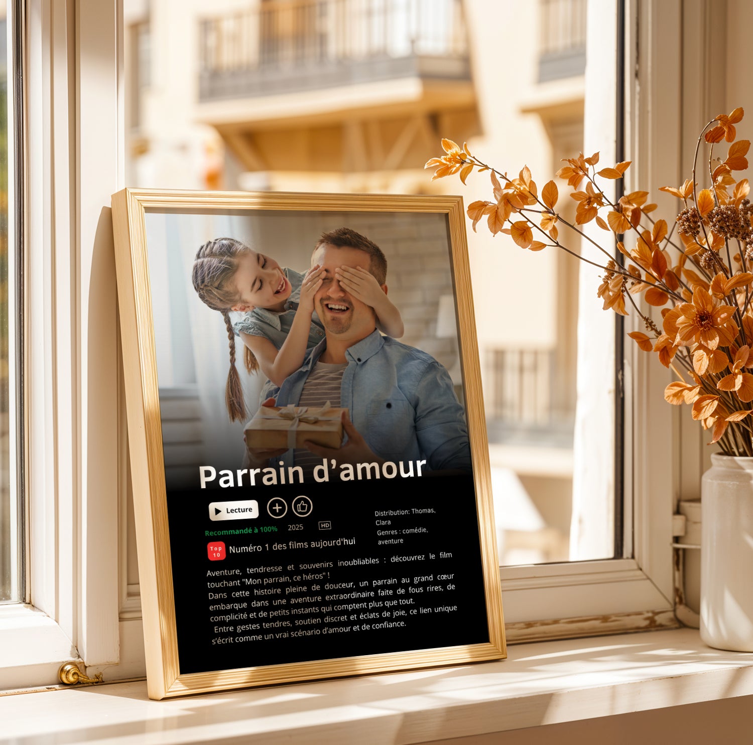 Affiche série/film Netflix Parrain personnalisée – Baptême & Demande Parrain - Image 5