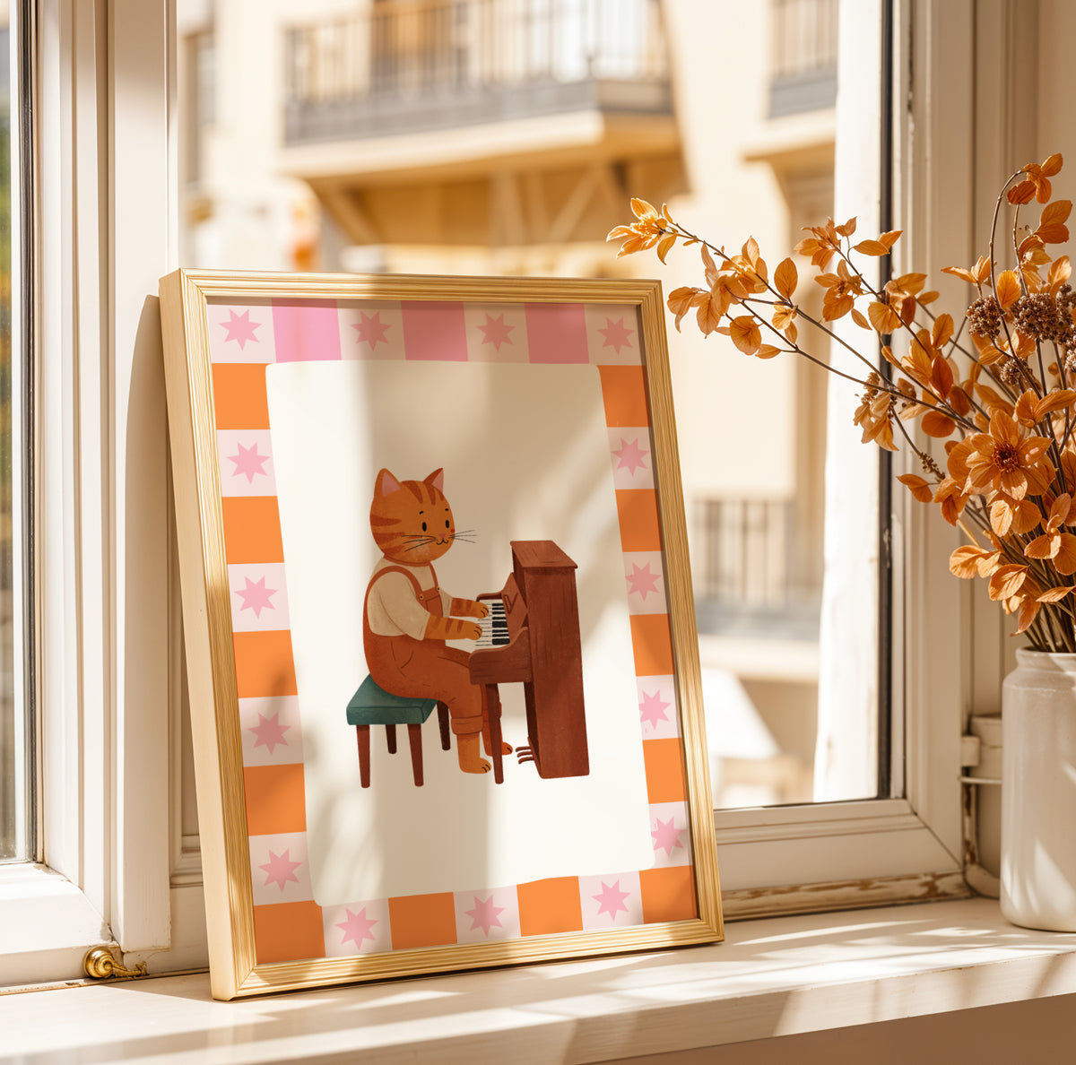Affiche Chat Piano – Poster Coloré Dopamine Decor Chambre Enfant Musique - Image 2