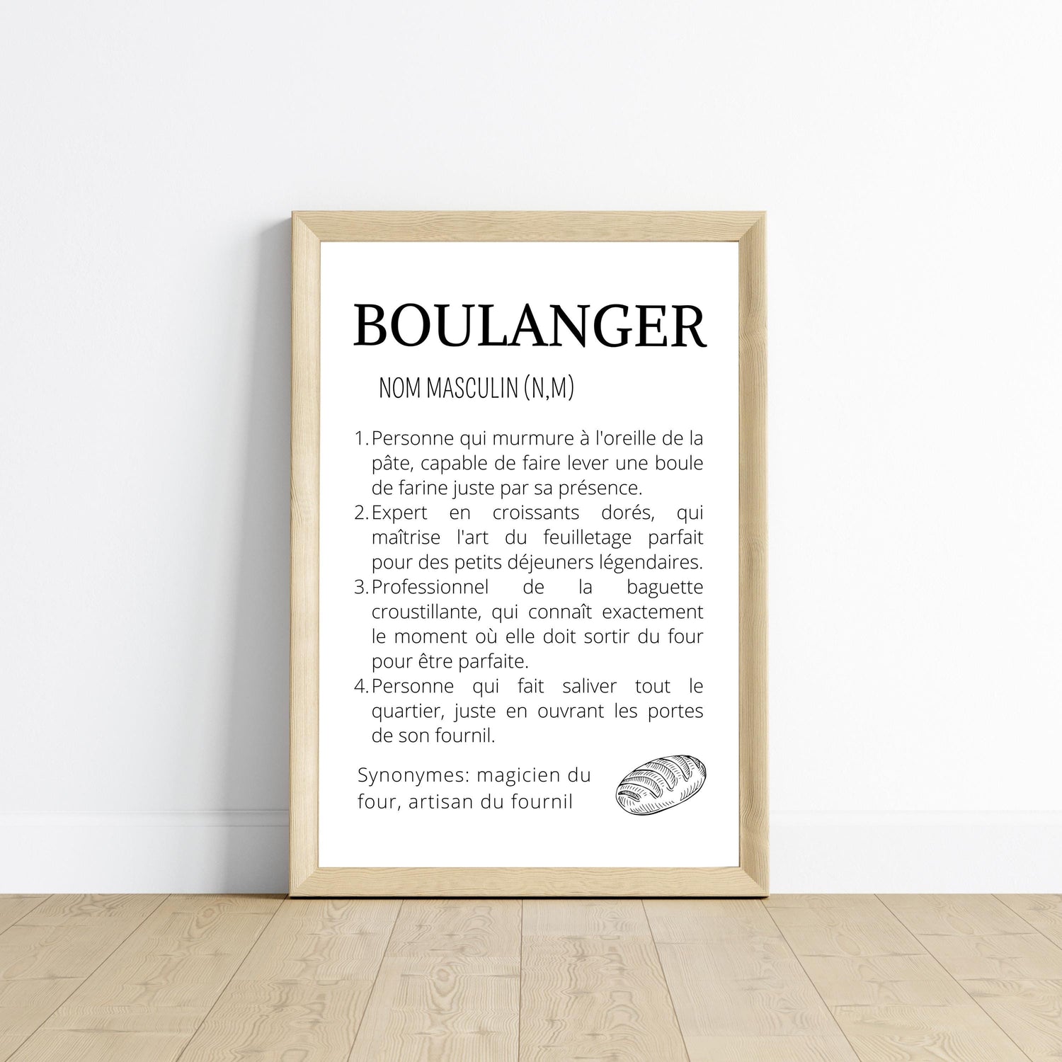 Affiche définition boulanger