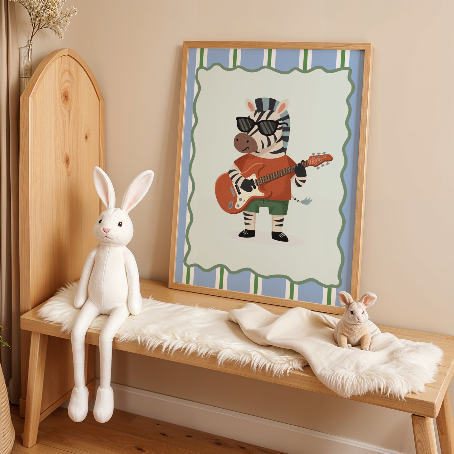 Affiche Zèbre Guitare – Poster Coloré Animaux Musiciens Chambre Enfant Dopamine Decor Cadeau Naissance - Image 4