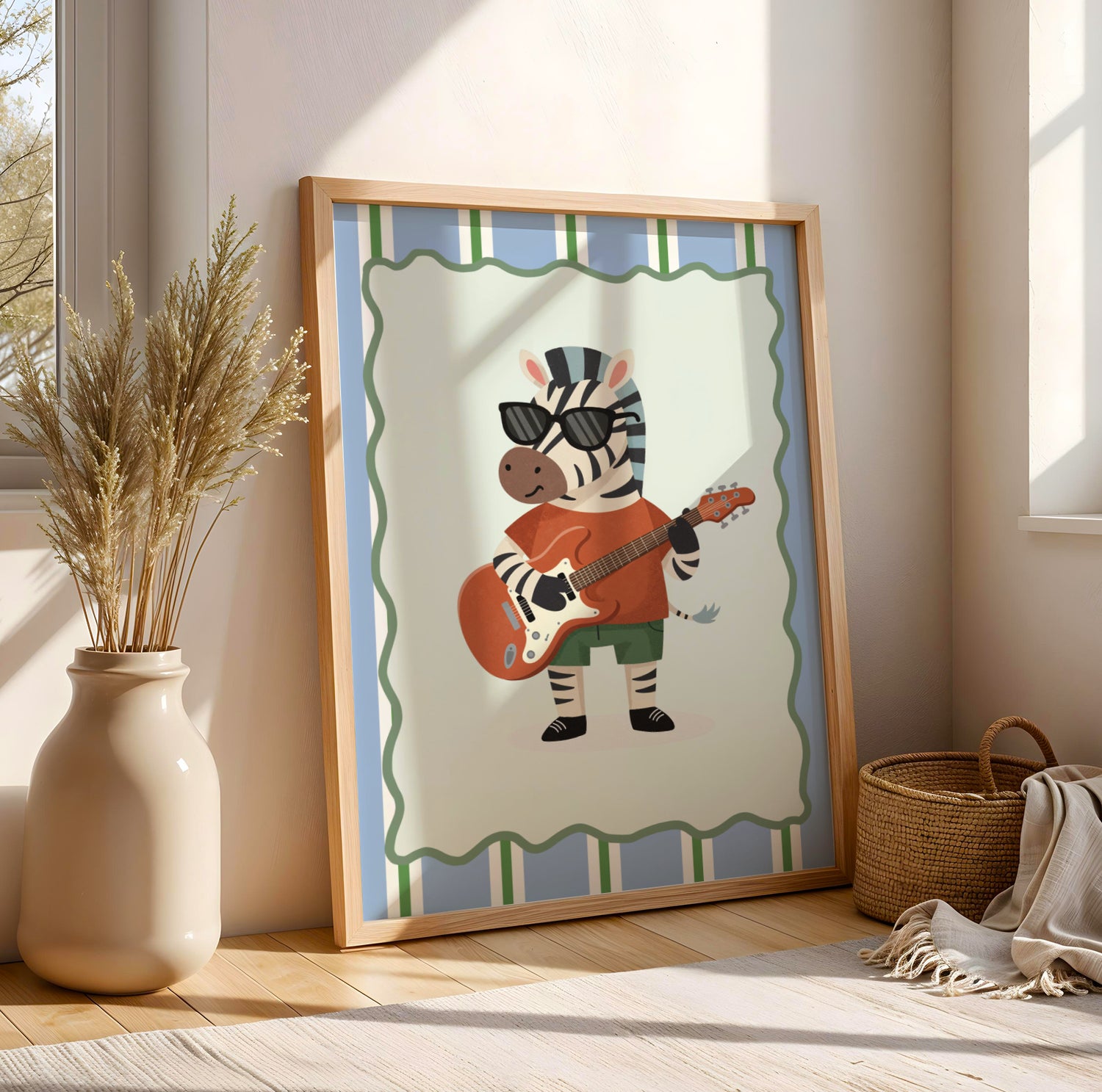 Affiche Zèbre Guitare – Poster Coloré Animaux Musiciens Chambre Enfant Dopamine Decor Cadeau Naissance - Image 5