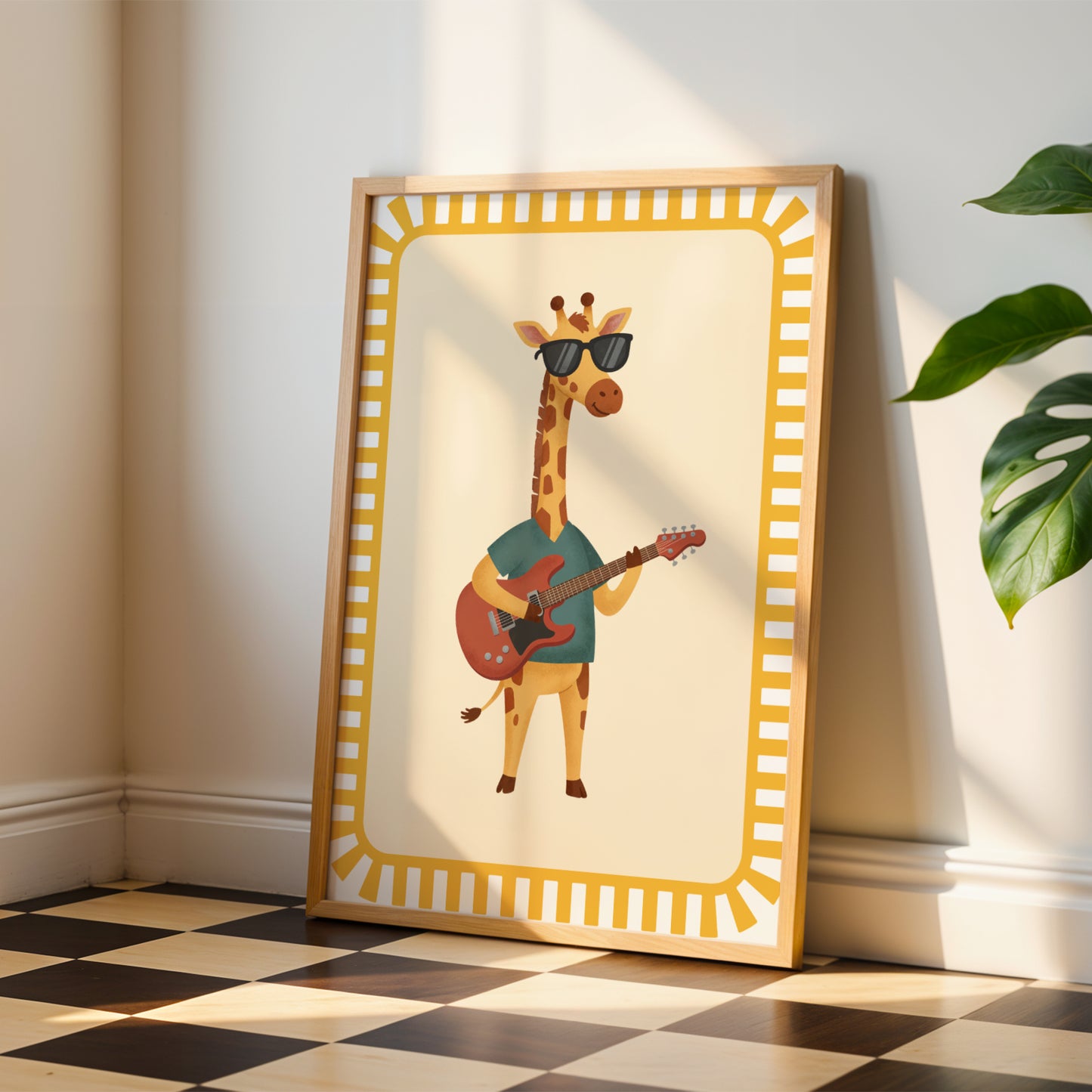 Affiche Girafe Guitare – Poster Coloré Animaux Musiciens Chambre Enfant Dopamine Decor Cadeau Naissance - Image 3