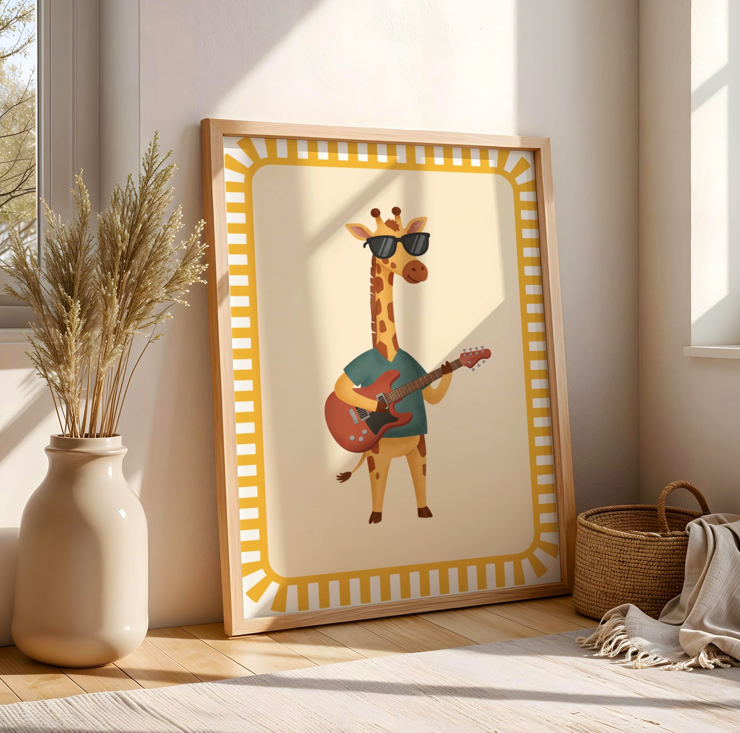 Affiche Girafe Guitare – Poster Coloré Animaux Musiciens Chambre Enfant Dopamine Decor Cadeau Naissance - Image 4