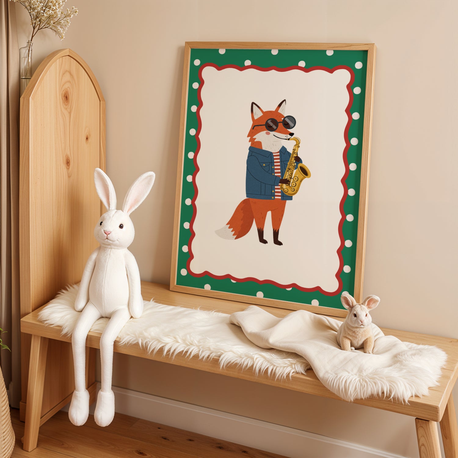 Affiche Renard Saxophone – Poster Coloré Animaux Musiciens Chambre Enfant Dopamine Decor Cadeau Naissance - Image 4