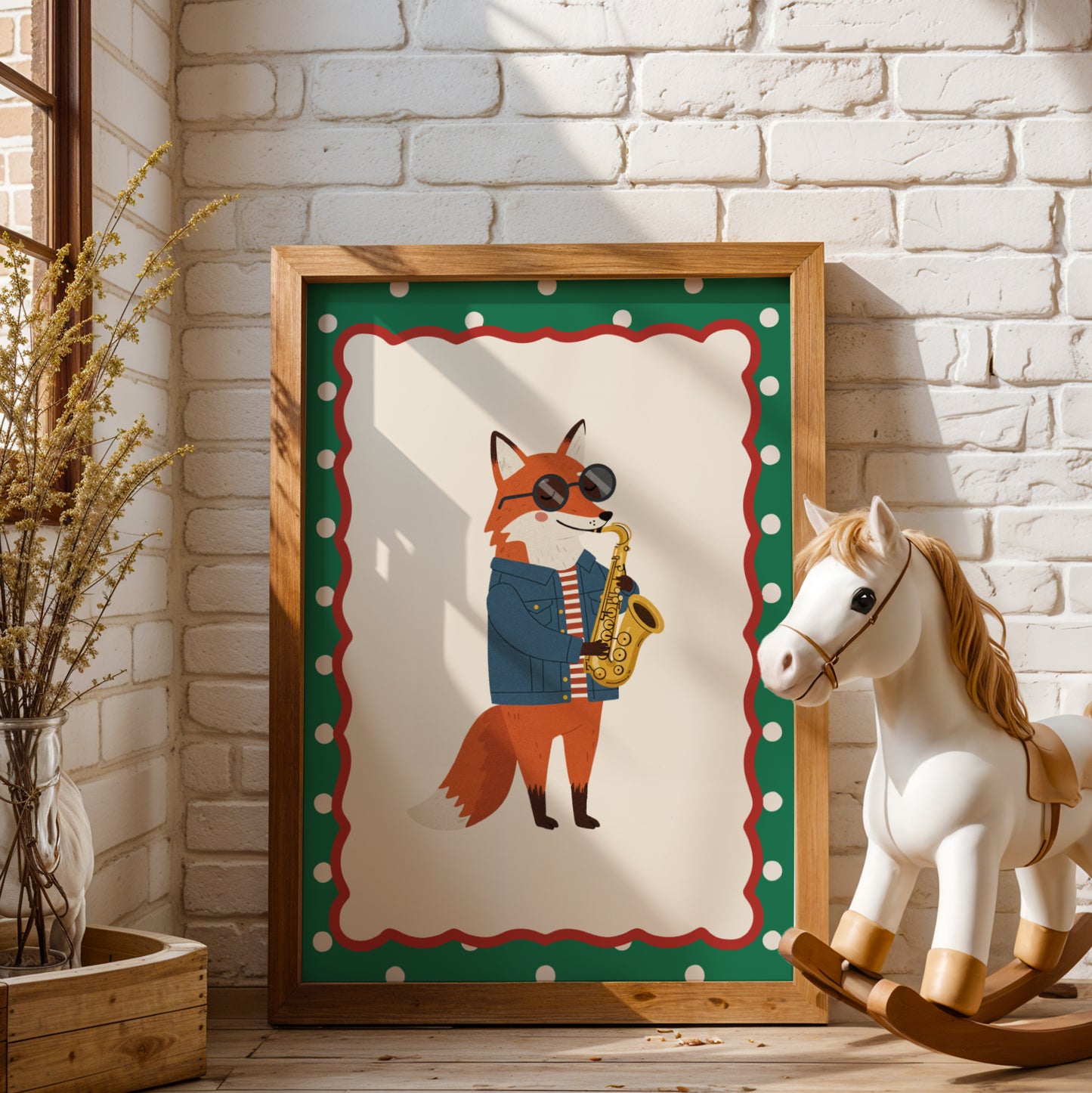 Affiche Renard Saxophone – Poster Coloré Animaux Musiciens Chambre Enfant Dopamine Decor Cadeau Naissance - Image 5