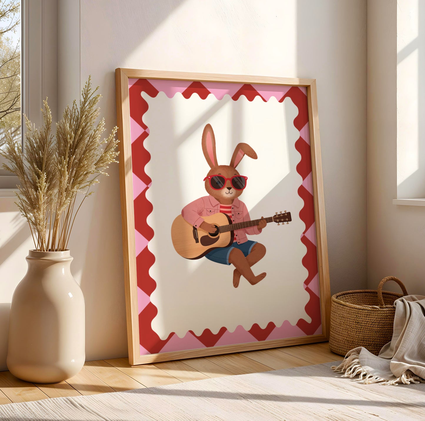 Affiche Lapin Guitare – Poster Coloré Animaux Musiciens Chambre Enfant Dopamine Decor Cadeau Naissance - Image 6
