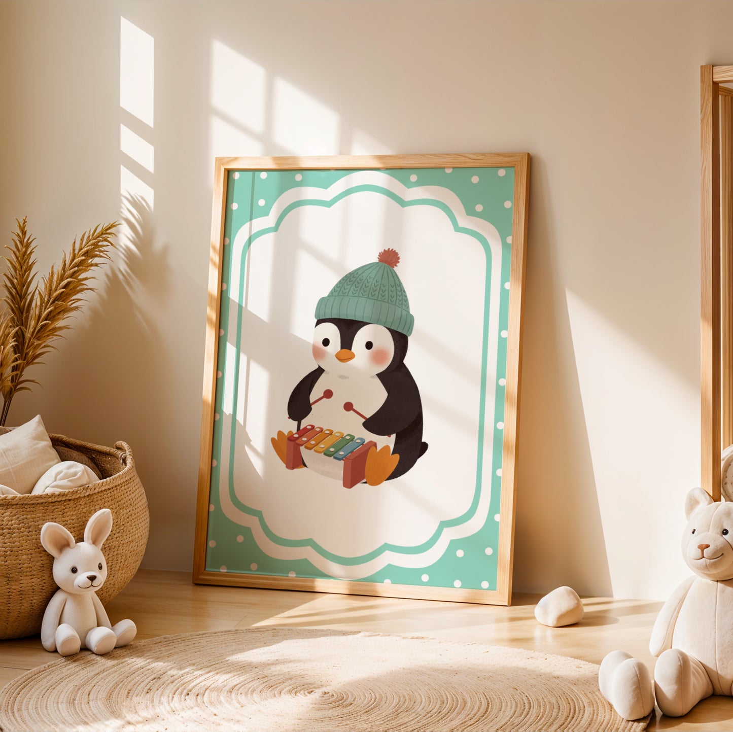 Affiche Pingouin Xylophone – Poster Coloré Animaux Musiciens Chambre Enfant Dopamine Decor Cadeau Naissance - Image 4