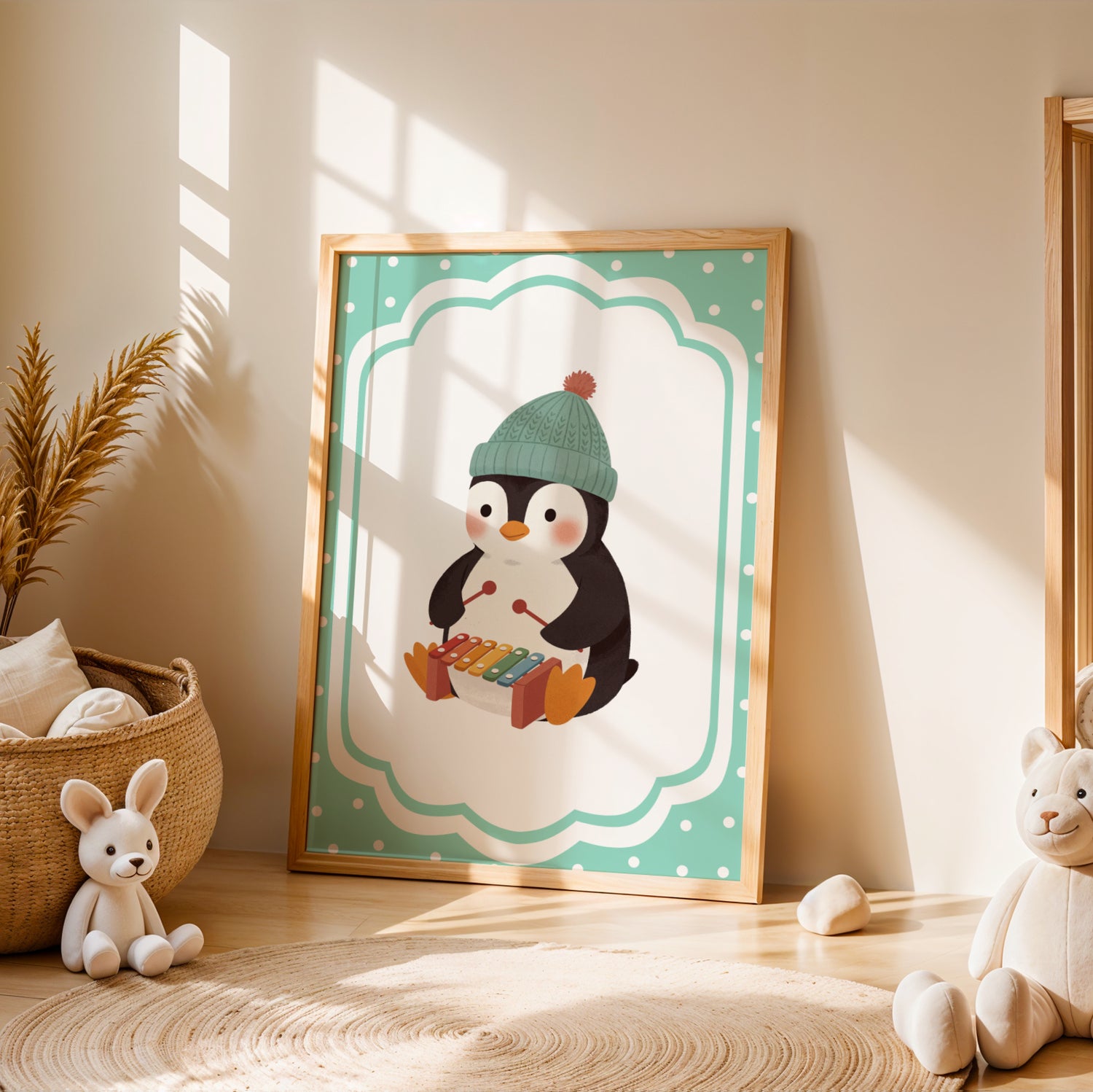 Affiche Pingouin Xylophone – Poster Coloré Animaux Musiciens Chambre Enfant Dopamine Decor Cadeau Naissance - Image 4