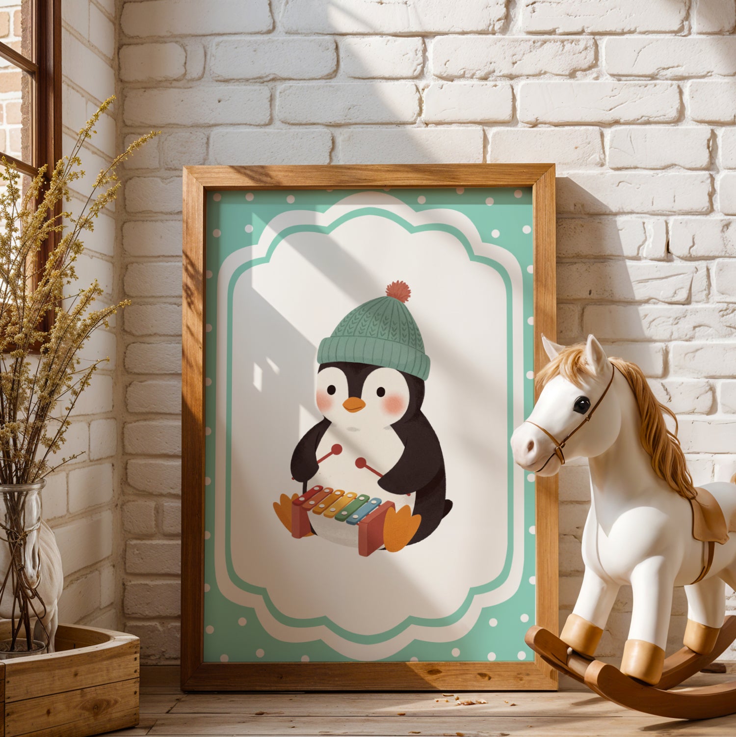 Affiche Pingouin Xylophone – Poster Coloré Animaux Musiciens Chambre Enfant Dopamine Decor Cadeau Naissance - Image 5