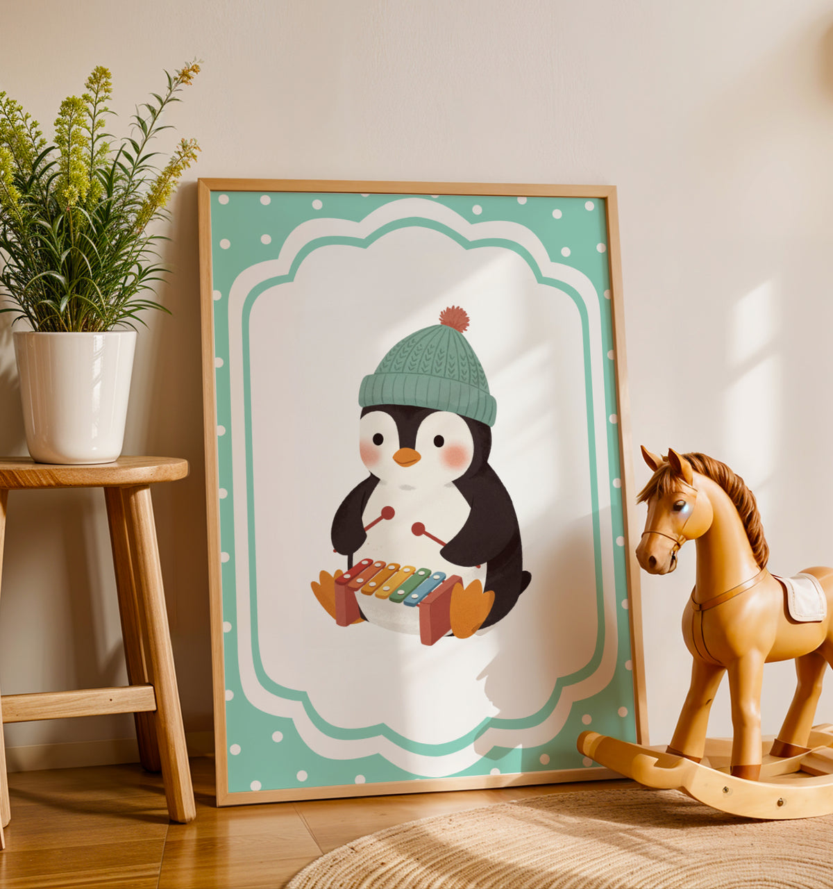 Affiche Pingouin Xylophone – Poster Coloré Animaux Musiciens Chambre Enfant Dopamine Decor Cadeau Naissance - Image 6