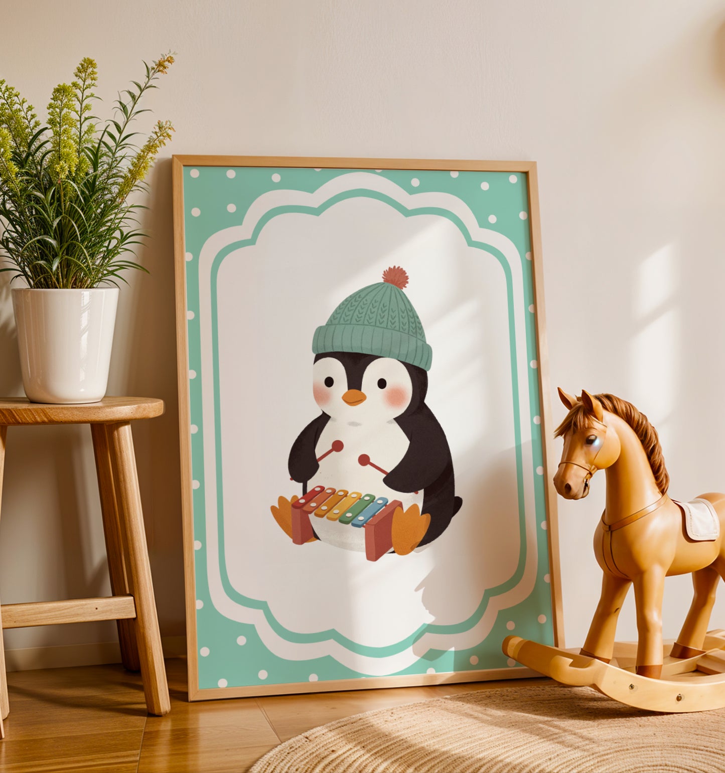 Affiche Pingouin Xylophone – Poster Coloré Animaux Musiciens Chambre Enfant Dopamine Decor Cadeau Naissance - Image 6