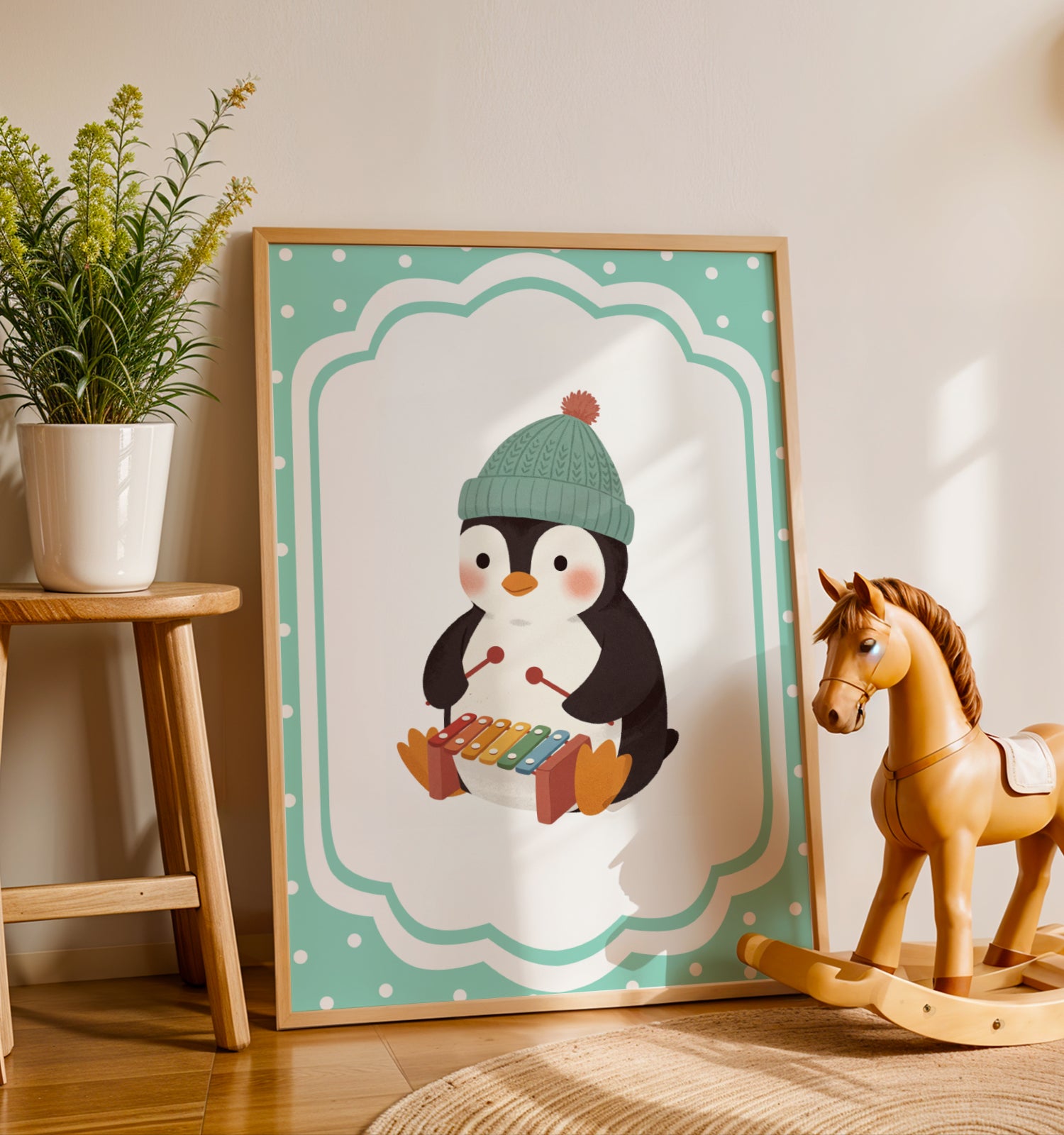 Affiche Pingouin Xylophone – Poster Coloré Animaux Musiciens Chambre Enfant Dopamine Decor Cadeau Naissance - Image 6