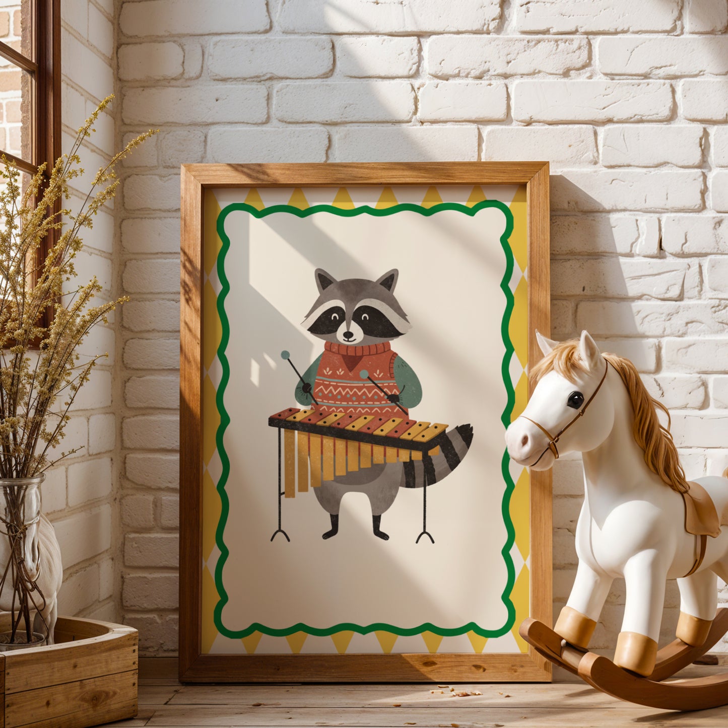 Affiche Raton Laveur Xylophone – Poster Coloré Animaux Musiciens Chambre Enfant Dopamine Decor Cadeau Naissance - Image 5